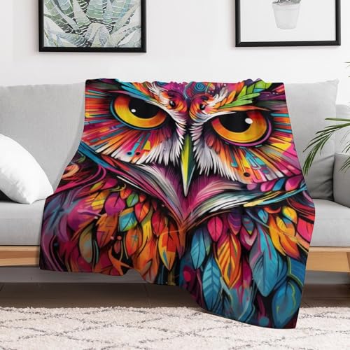 Manta de búho de franela para sofá de 140x180 cm 3