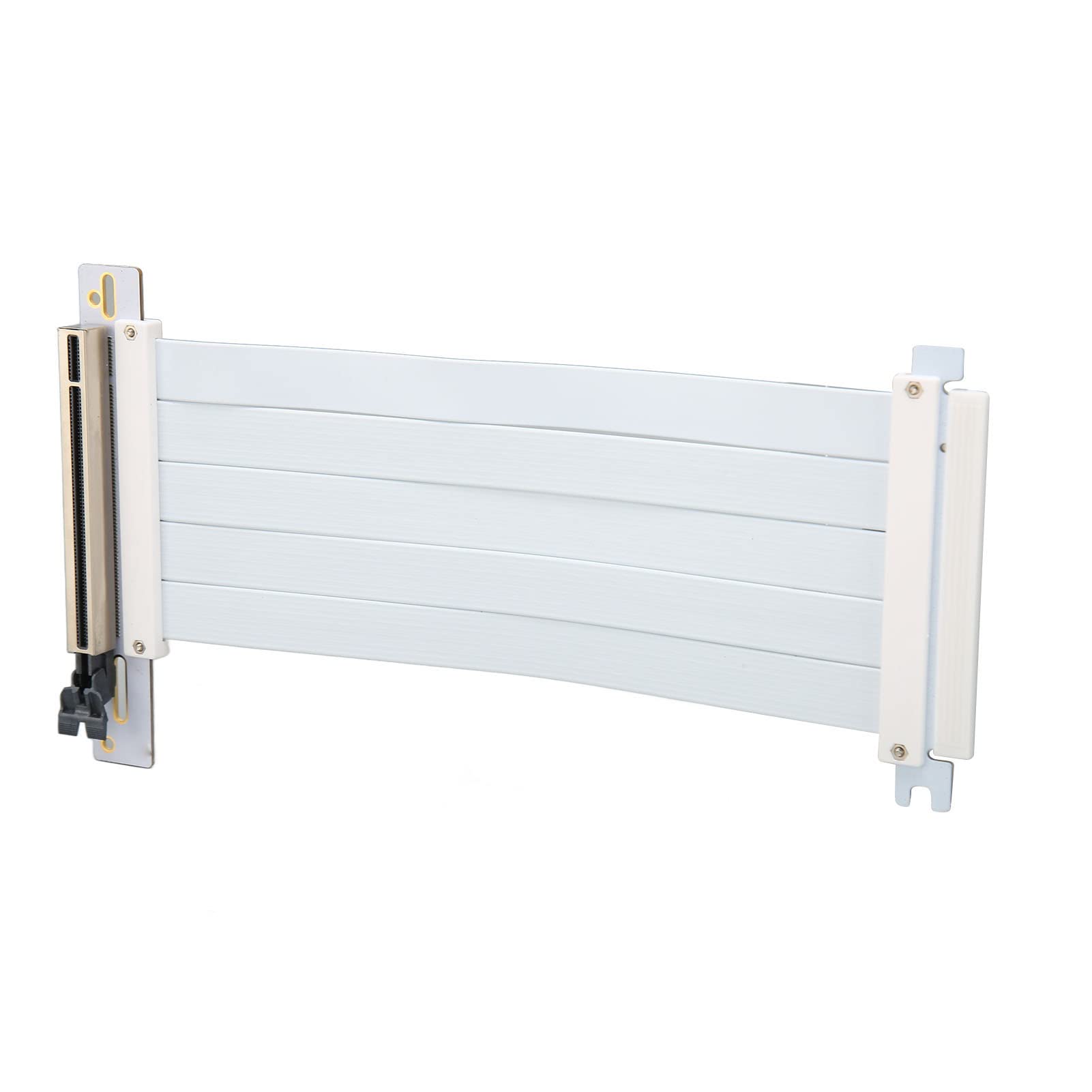 Przedłużacz Kabla Riser PCIe 4.0 X16 Kompatybilny z transmisją RTX3090,RTX3080,RTX3070,RTX3060TI,RX6900XT,RX6800,128 Gb/s, Przedłużacz Karty Graficznej Portu PCI E, 7,9 Cala (Biały)