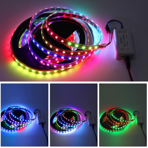 Image of 2-Pack SP105E LED Controller, Ws2812b Led Bluetooth Controller for Ws2811 SK6812 APA102 Smart IC Lights, DC5-24V Addressable LED Pixel Controller with 100+ Effects