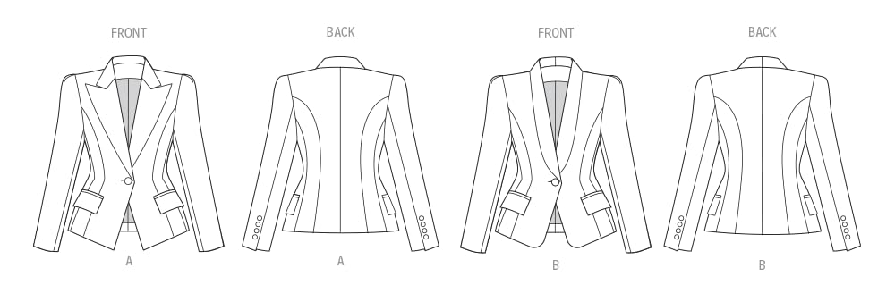 Vogue V2016H5 Misses' Jackets H5(6-8-10-12-14), Multicoloured, Sizes 6-8-10-12-14 - Image 3