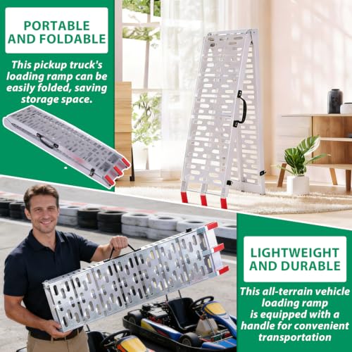 Rampas de aluminio plegables 7.3 ft 2 piezas miniatura 5
