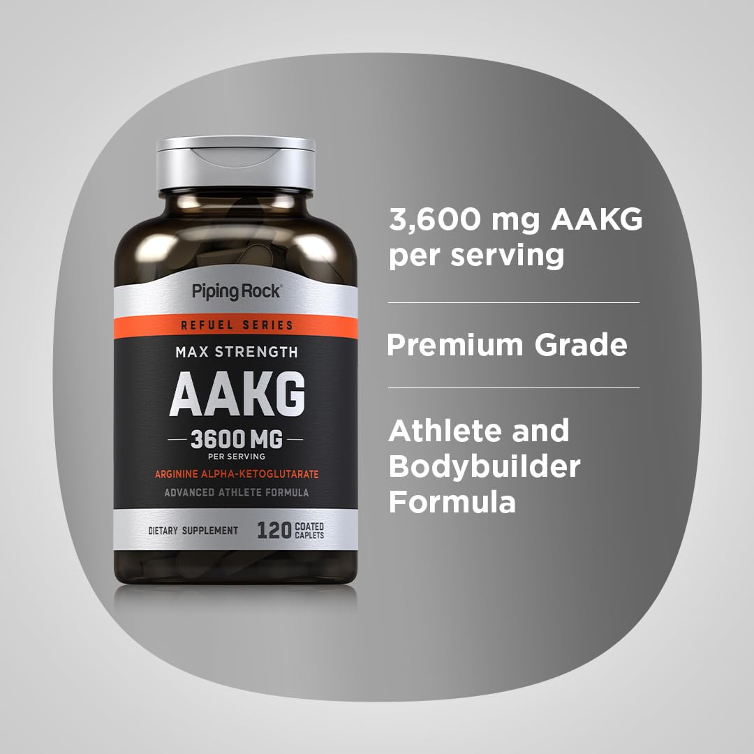 Amazon.com: Piping Rock AAKG Supplement | 120 Caplets | 3600