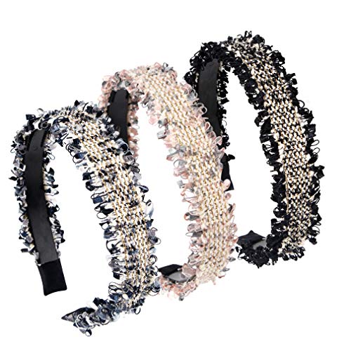 VELSCRUN 3 Pcs Knotted Headbands for Women Wide Headbands Turban Headbands for Women Elastic Hair Bands Hair Accessories for Women