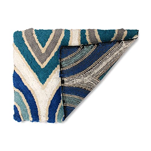 Image of AAZEEM Exclusive Anti Skip mat for Living Room, Door mat for Home Entrance, Door mat for Floor (40 x 60 cm) | Blue Color | Pack of 1|