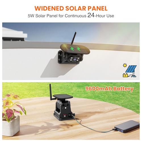 Image of Wireless Backup Camera, No Complex Wiring Portable Magnetic Solar HD 1080P Backup Camera System with 7 inch Monitor for RVs Campers Trucks