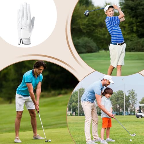 Guante de golf transpirable para hombre zurdo con mango acolchado de protección 4