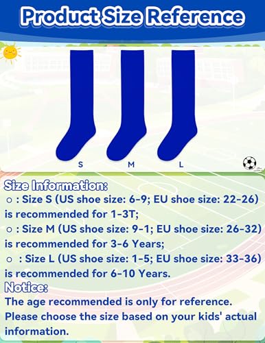 Image of Olreco Kids Soccer Socks Toddler Baseball Socks 3D Heel Youth Softball Sock for Girls Boys Football Accessories Cotton