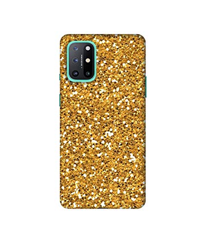 Image of Solimo Plastic Designer Golden Sparkle 3D Printed Hard Back Case Mobile Cover for Oneplus 8T