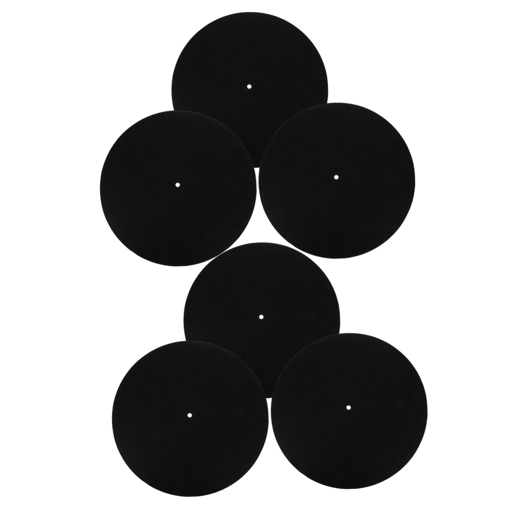 COSMEVIVI Turntable Mats for Vinyl Record Players 6 Pack Soft Felt Platter Pads Noise Reducti