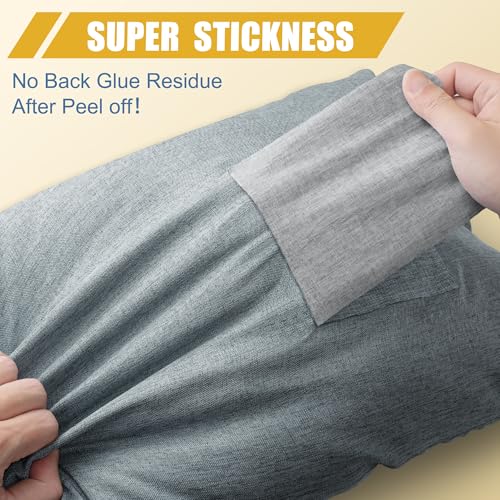 Linen Fabric Repair Tape Kit, 4\" x 80\" Self-Adhesive Couch Patch Repair Fabric Patches for Furniture, Clothes, Upholstery, Carpets, Chairs, Sofas, Pillows Dark Grey