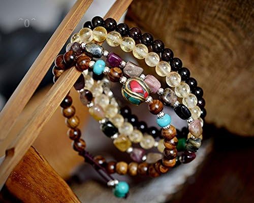 Mix and match elements of Pomegranate Shi Tianran citrine natural tourmaline black PEAR bracelet