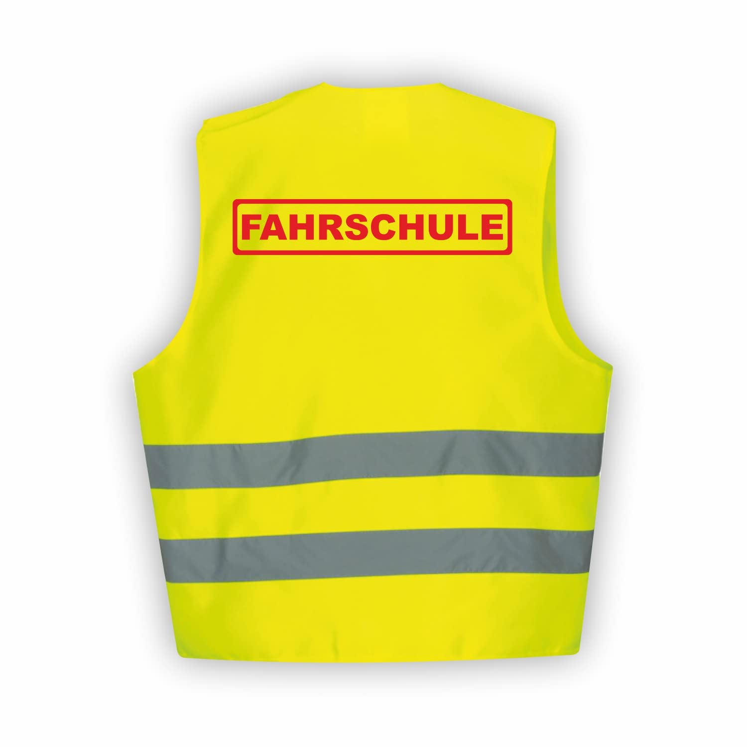 Sicherheitsweste GELB Warnweste nach EN ISO 20471 zertifiziert - Warn Weste für FAHRSCHULE- Unisex mit hochwertigem Reflektorstreifen