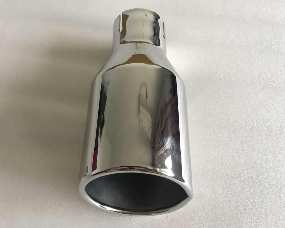 Auto Accessori Gola Di Coda Del Silenziatore Di Scarico Universale A Bordo Piatto In Acciaio Inossidabile Modifica Dell'auto Tubo Di Scarico (Size : 70MM IN-89MM OUT)