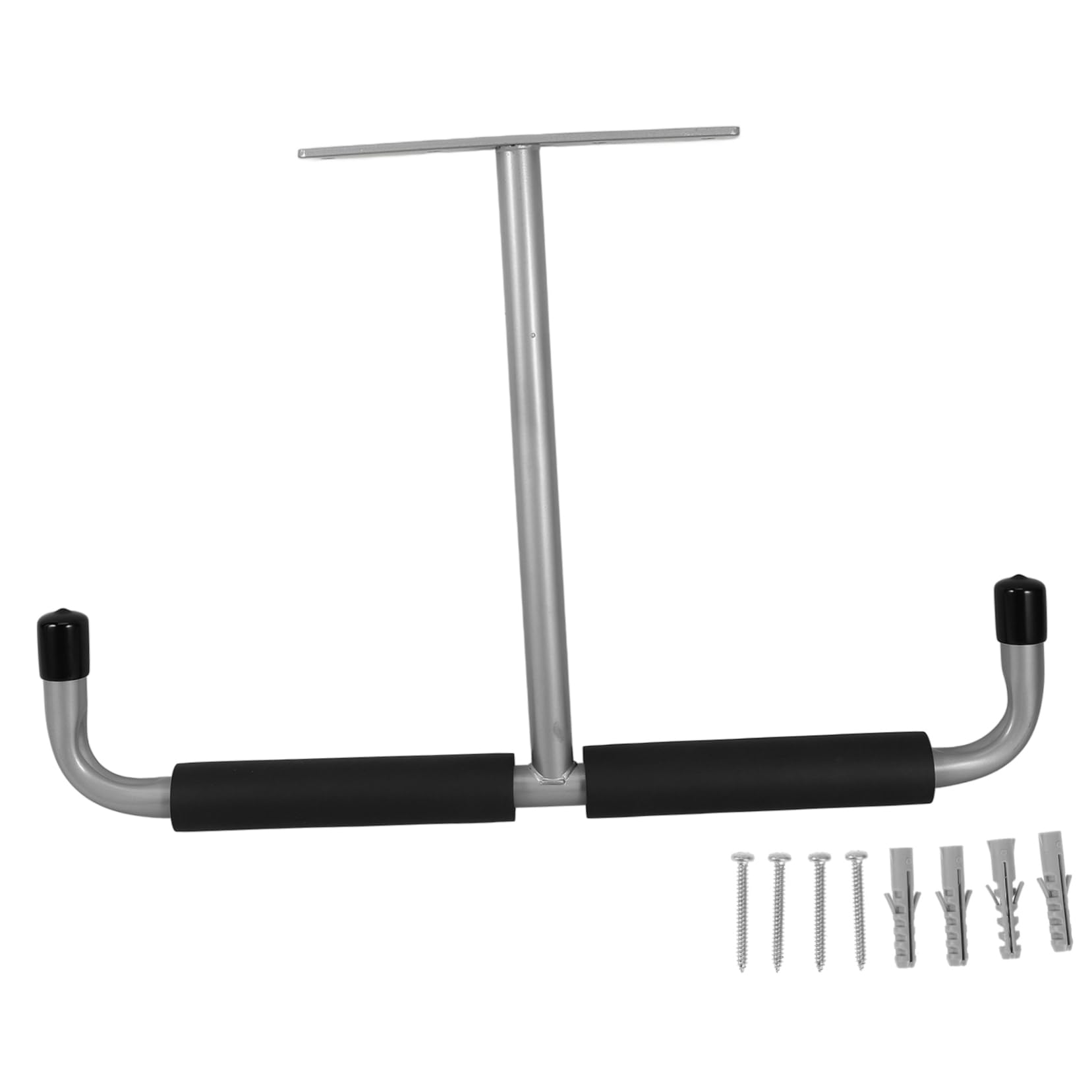 Happyyami Overhead Ceiling Rack for Garage Ceiling Hanging Rack Iron Construction Easy Install for Rods Bikes