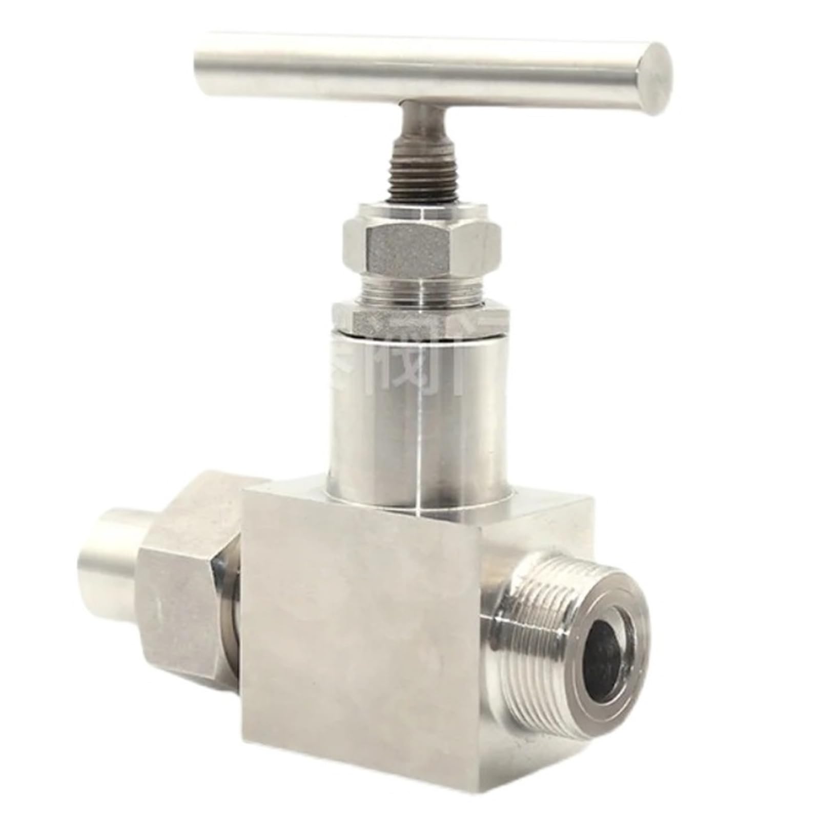 Trgyjgkf One Color 304 Stainless Steel Welded Pipe Needle Valve Straight Through High Pressure Globe Temperature(Dn10)