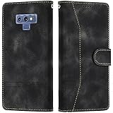 Grandoin Cover per Samsung Galaxy Note 9, Cover Samsung Note 9 a Libro, Custodia Samsung Note 9, Custodia in Pelle Galaxy Note 9 Flip Libro con Magnetica [Portafoglio] Custodia TPU Antiurto (Nero)