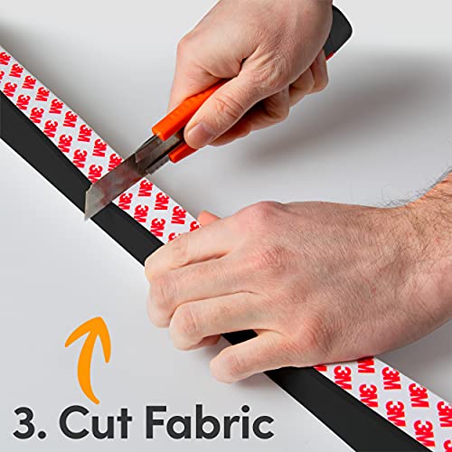 Biltek Cut-To-Size Light Filtering Pleated Fabric Shades, Cordless Fabric Window Privacy Shades - 48" W X 72" H, Black #TOP4