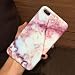iPhone 8 Plus Case, iPhone 7 Plus Case, Jwest Marble Printed Clear Bumper Slim TPU Soft Rubber Silicone Cover Anti-Scratch Thin Back Protective Phone Case Cover for Apple iPhone 7 Plus / 8 Plus Red
