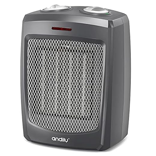 andily Space Electric Heater for Home and Office Ceramic Small Heater with Thermostat, Energy Save Technology, 750W/1000W/1500W