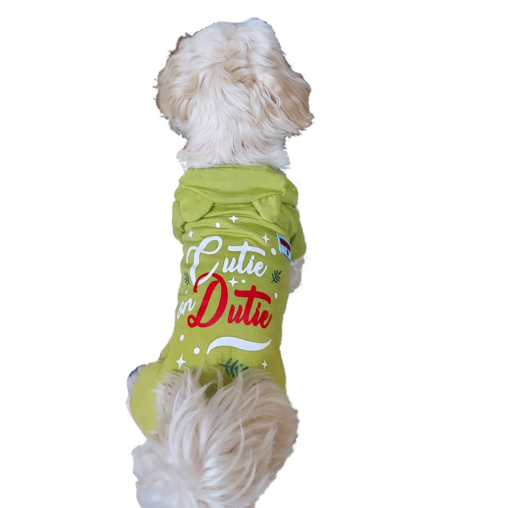 FETCHER Green Cutie On Duty Dog Pajamas | Pet Dog Jumpsuit | Soft Cozy & Breathable Cute Bodysuits for Pet Puppy, Small Dogs and Cats (10" XXS) (B09NNVP9BP) Amazon Price History, Amazon Price Tracker