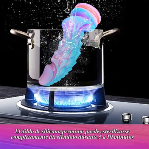 Miniatura 3 de Consolador Dragón De 22cm Color Océano,Consolador De Monstruo Grande De Silicona Xl,Tapón Anal Ancho Con Ventosa Fuerte Para Mujeres,Juego Anal Vaginal,Juguetes De Pene Acanalado Grande De Fantasía
