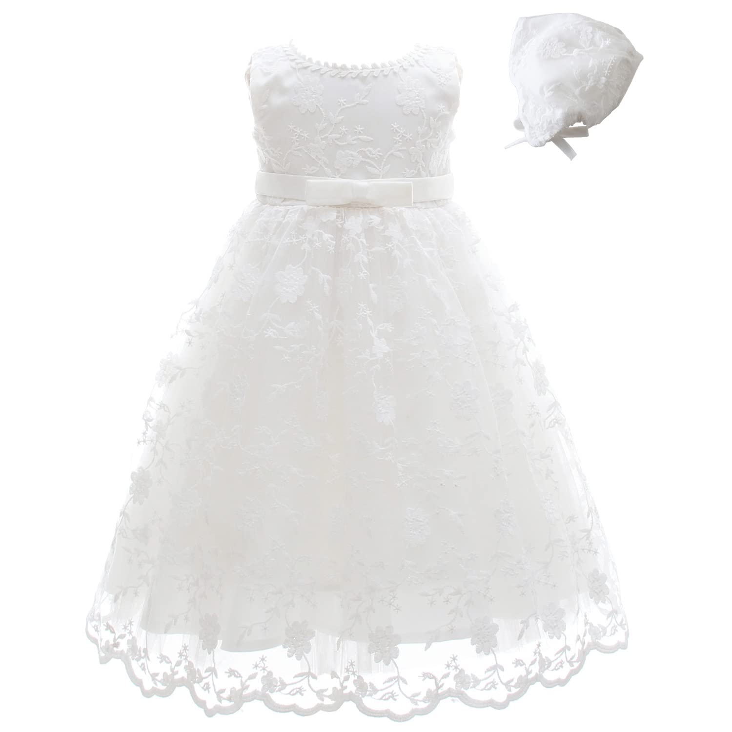 Meiqiduo Baby Girls Lace Christening Baptism Gowns Dresses with Bonnet - Review, Price and Buying Guide