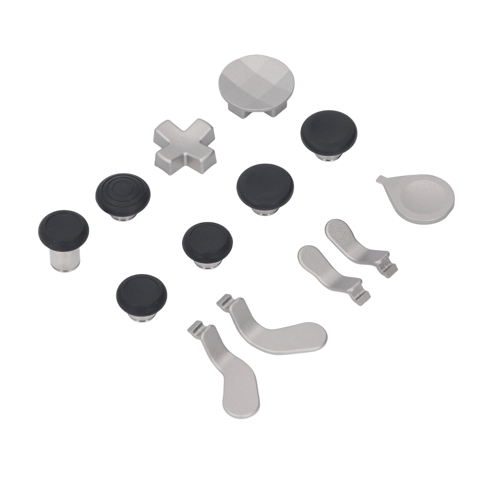 Cryfokt Controller Series 2 Zestaw Elementów Kontrolera Gier w Kolorze Srebrnym z Wymiennymi Drążkami D Pads, Stacja ładująca dla Entuzjastów Gier