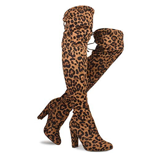 Premier Standard Women's Over The Knee Boot - Sexy Over The Knee Pullon Boot - Trendy Low Block Heel Shoe - Comfortable Boot