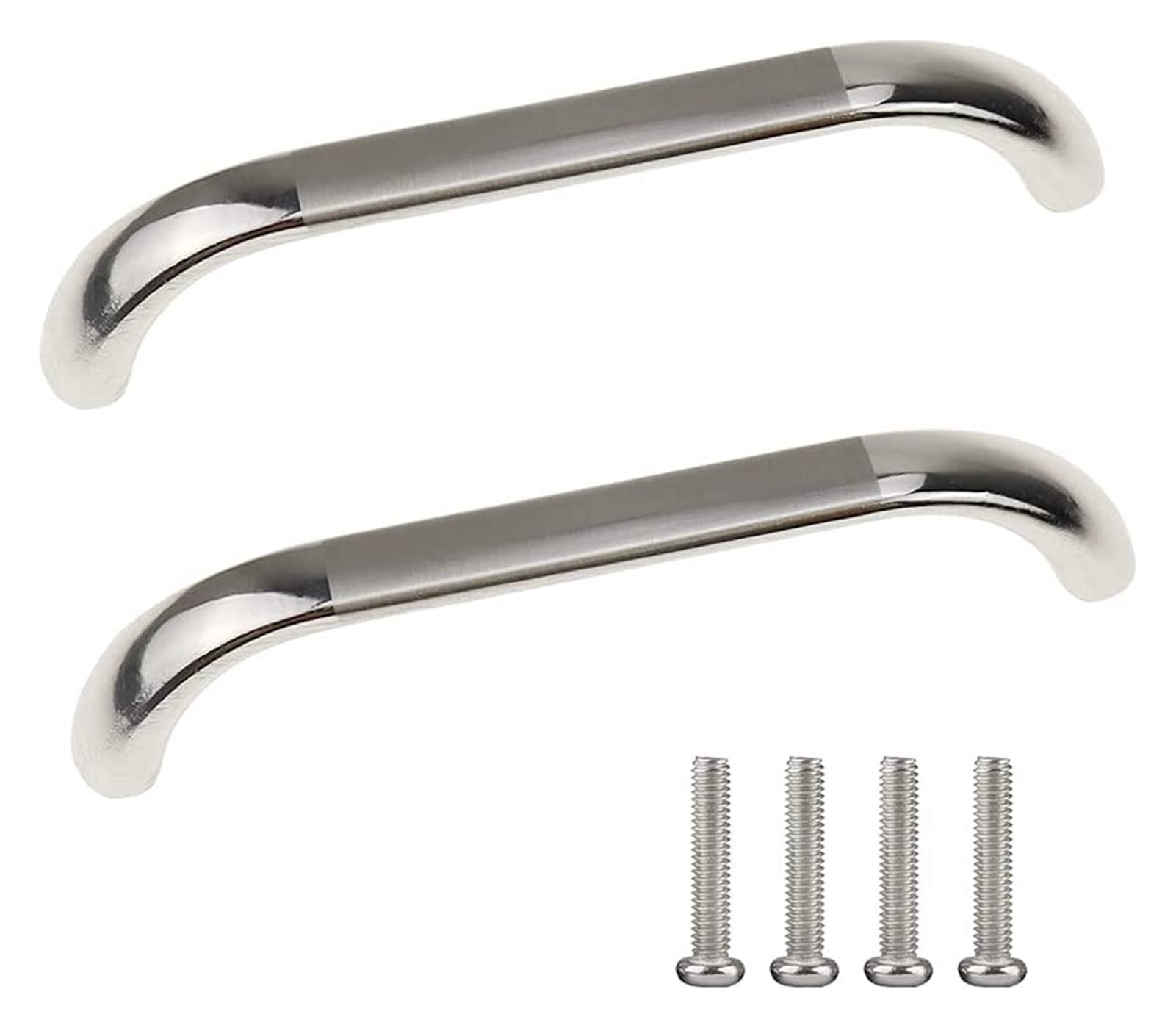 Poignées chrome polies 96mm en alliage pour sublimer vos meubles