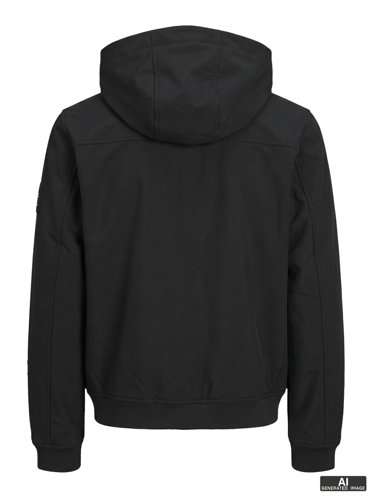 Bestseller A/S Męska kurtka JJEBASIC Softshell Hood PLS, czarna, 3XL, czarny