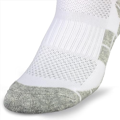 Cwvlc Soccer Socks Mens Womens 3 Pairs Sport Equipment Team Athletic Knee High Long Tube Cotton Compression Socks White Large thumb #3