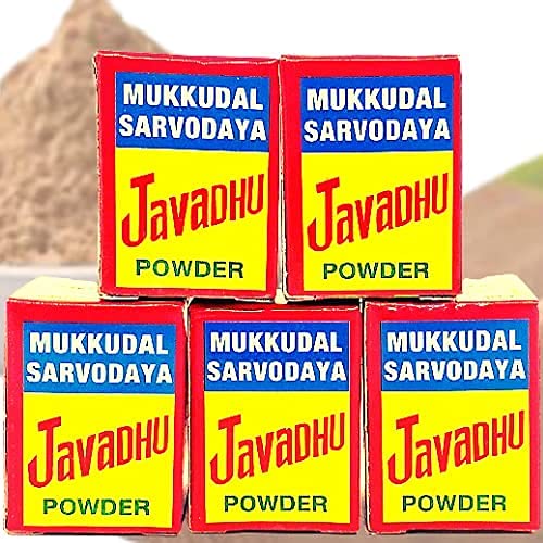 CTM EXPORTS Mukkudal Javadhu powder | Mukkudal Sarvodaya Eraniel Sarvodaya Javadhu Herbal Scented Powder For Cloth And Body - (Pack Of 4)