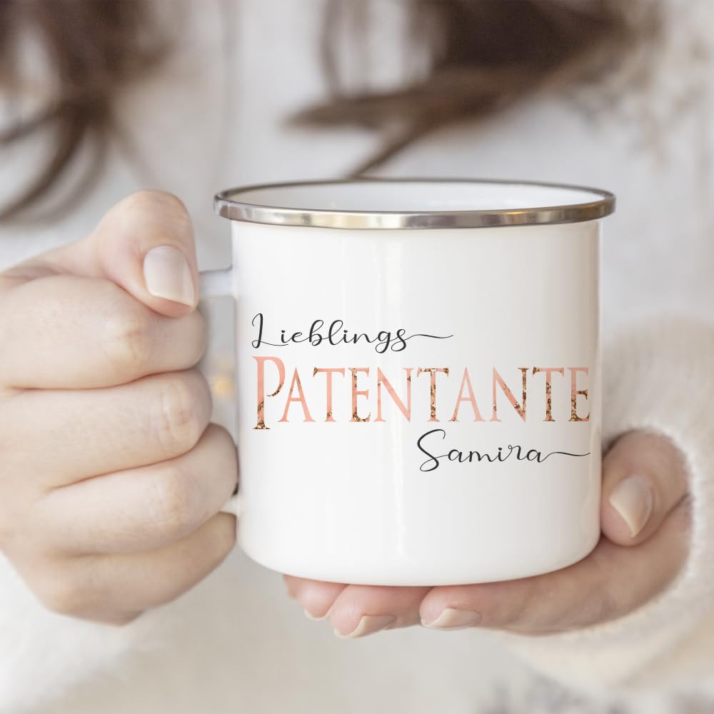 Patentante Personalisierte Tasse mit Namen und Spruch - für liebe Menschen zu vielen Anlässen