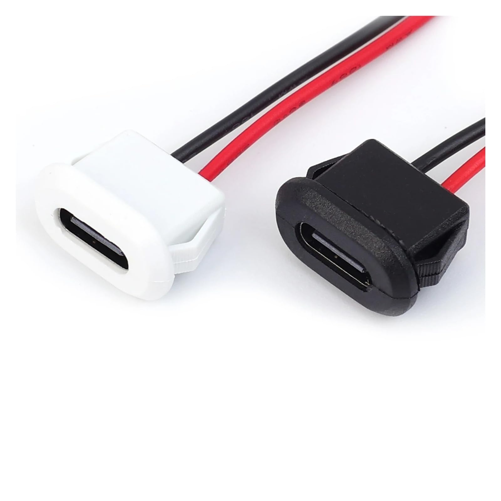 Port USB typu C 2-pinowy żeński Jack 3A Fast Charging z klipsem na kartę (czarny A x4)