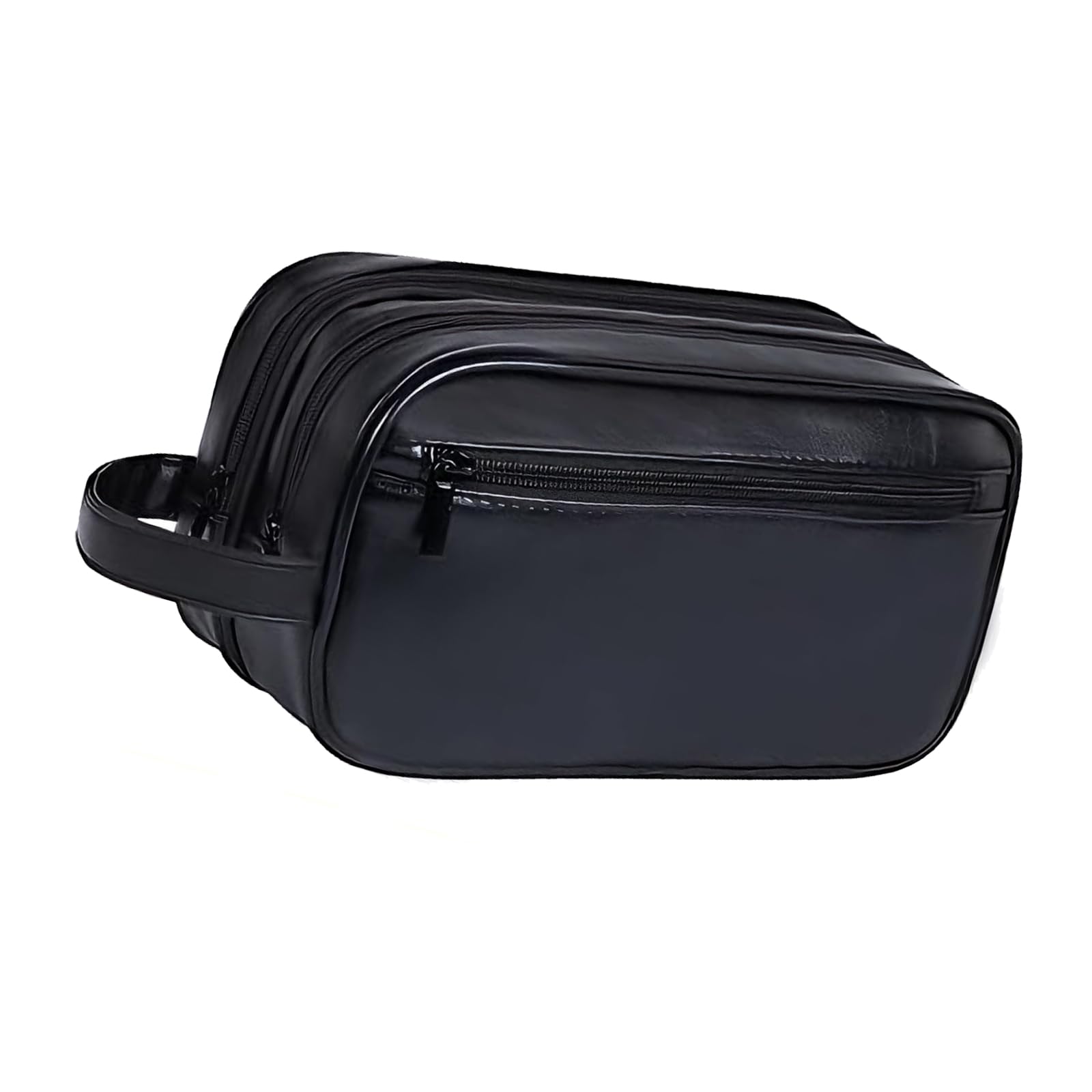 Kalttoy Travel Bag Waterproof PU Leather Multiple Sections Portable Hook Sturdy Stylish for All Occasion Toiletry Bag with Hook