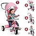 Radio Flyer Toddler Tricycle Bike and Stroller with Adjustable Seat, for 9 Months to 5 Years Old, Pink - Compact and Lightweight Pram Trike for Toddlers