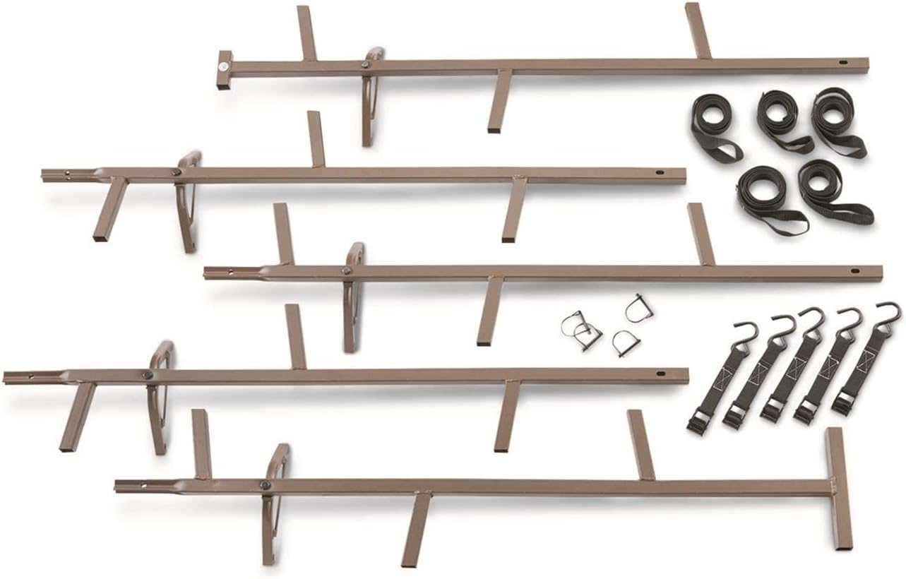 Guide Gear 20' Rapid Climbing Sticks for Tree Stands - 4-Pack Hunting Ladder, 300lb Capacity, Lightweight Steel