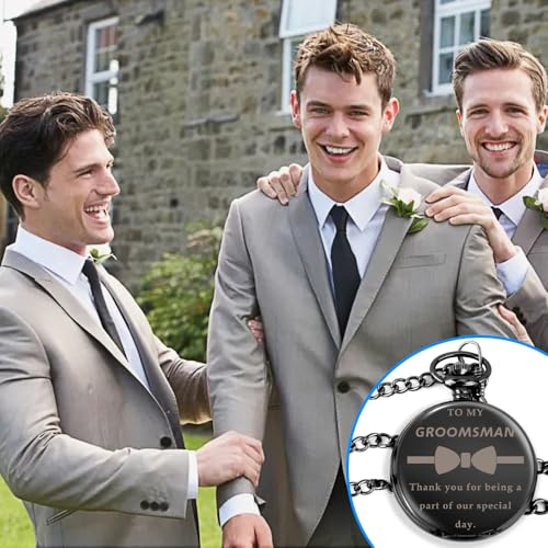Image of Groomsmen Gifts,Groomsmen Proposal Gift,Pocket Watch for Groomsmen,Groom Gifts,Best Man Gifts from Groom,Groomsman Proposal Gifts,Groom Gifts from Bride,Groomsman Gifts for Wedding,Husband Gifts