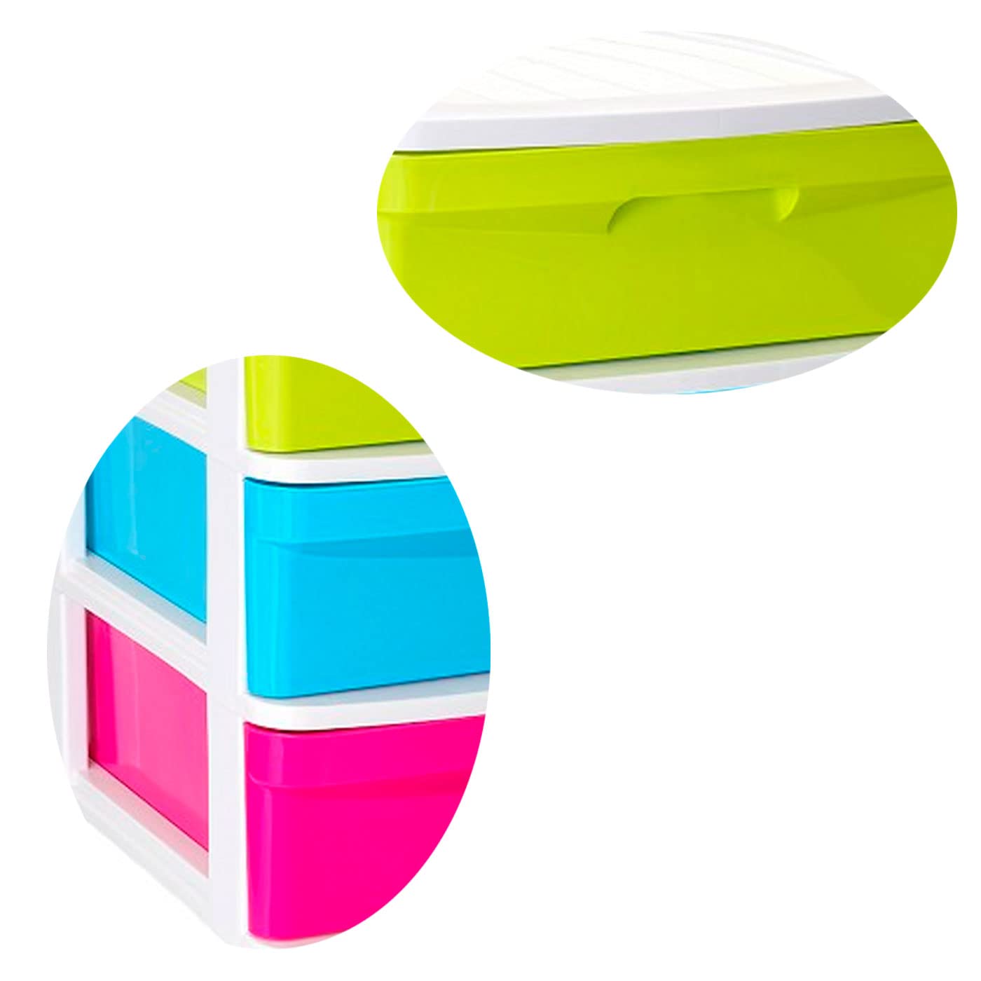 Cassettiera Turia 3 Livelli In Vimini - Organizer Multiuso Verde 17x13.5x18cm - Foto 3