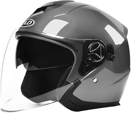 Amazon バイクヘルメット ジェットヘルメット ダブルシールド レディース メンズ おしゃれ ヘルメット ジェット Uvカット 日焼け止め 通気吸汗 四季通用 バイク用 オートバイ用 バッテリカー用 耐衝撃性 安全 ジェット 車 バイク