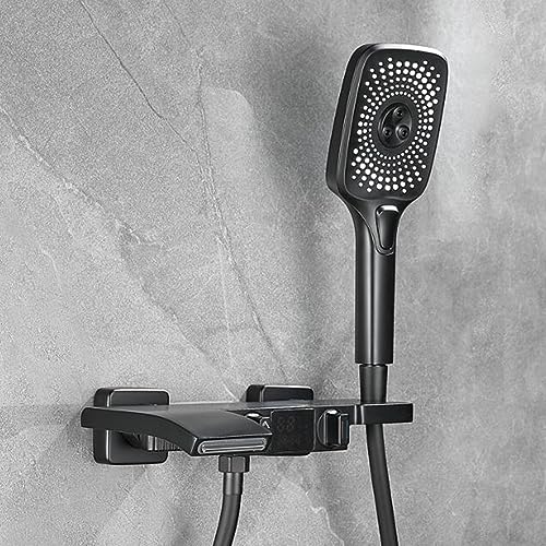 Robinet de bain à affichage numérique avec mitigeur cascade en laiton