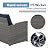 JOIVI 7 Piece Outdoor Patio Furniture Set, Patio Conversation Set with Aluminum Top Dining Table, Rattan Dining Sectional Sofa Set with Ottomans for Deck, Backyard, Navy Blue