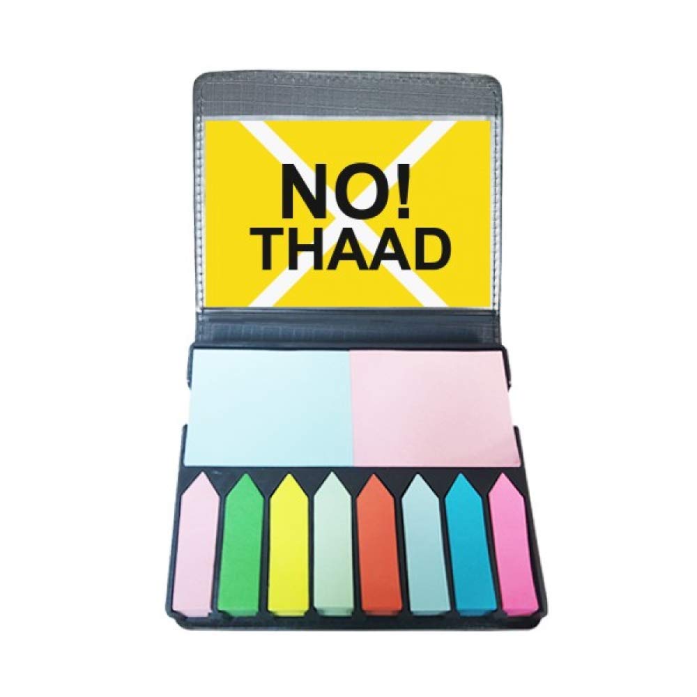 Bloc note autocollant jaune et marque-page couleur pacifisme pour organisation - 5