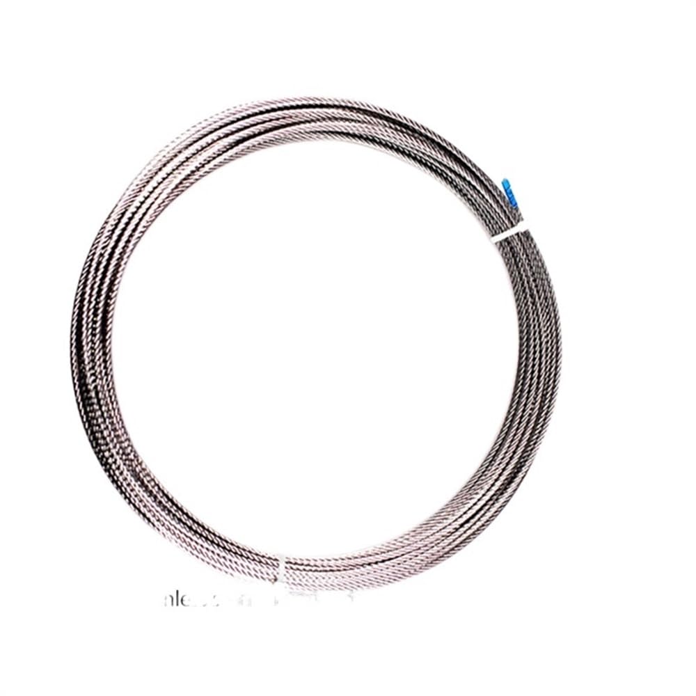 Fune Metallica, Filo di Acciaio 50/100M 0.6mm-1.2mm Diametro 7X7 Structur 304 Cavo in Acciaio Inossidabile Cavo più Morbido Cavo di Sollevamento for Pesca Fune Metallica(0.8mm 50M)