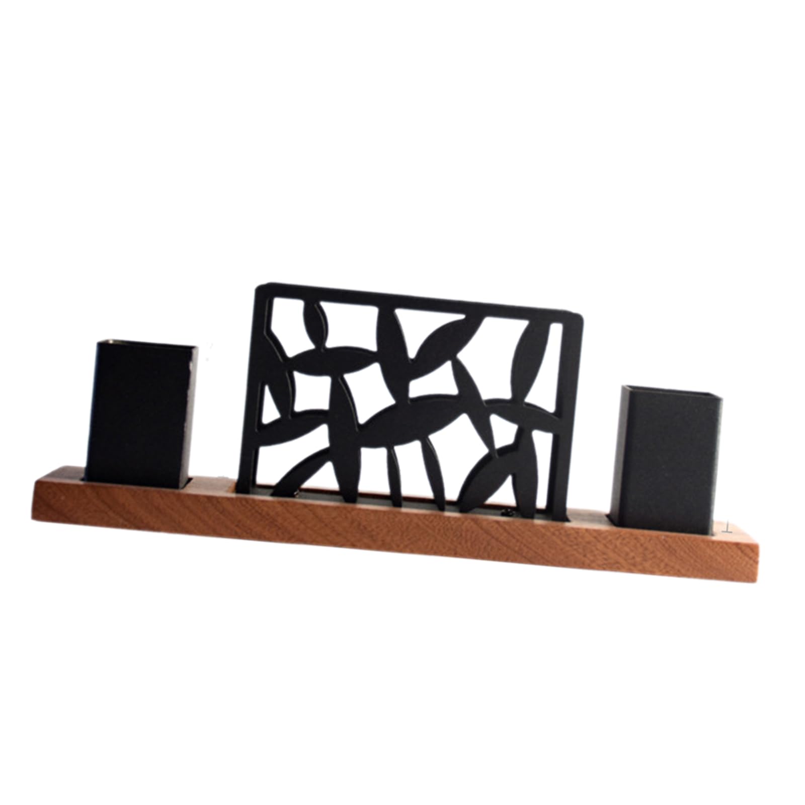 Buxuaaaa Tissue Dispenser Stainless Steel Napkin Paper Organiser with Wood Base Paper Towel Storage Rack for Kitchen Towel Dispenser