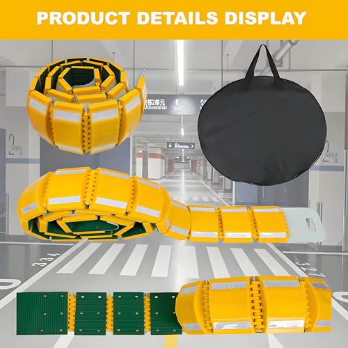Bump de vitesse pliable portable réfléchissant pour station-service et parking