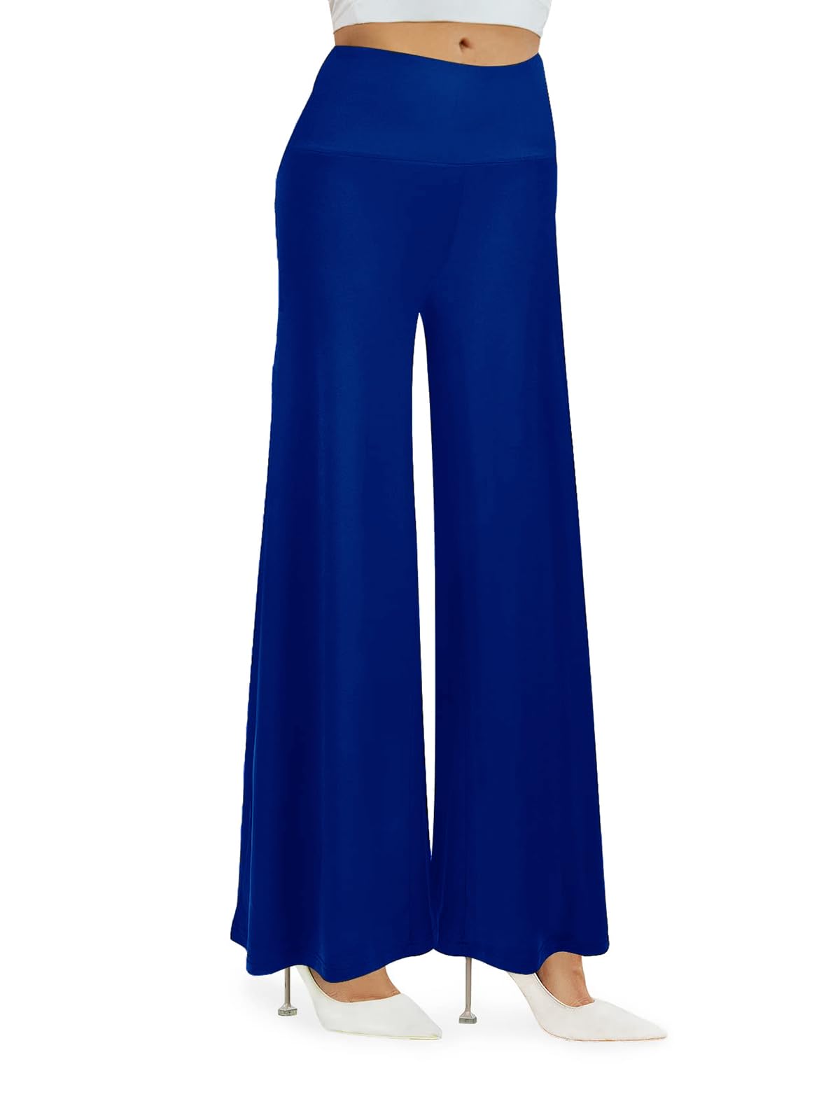 Cegerne Damen Palazzo Hosen High Waist Casual Stretch Weite Bein Anzughose