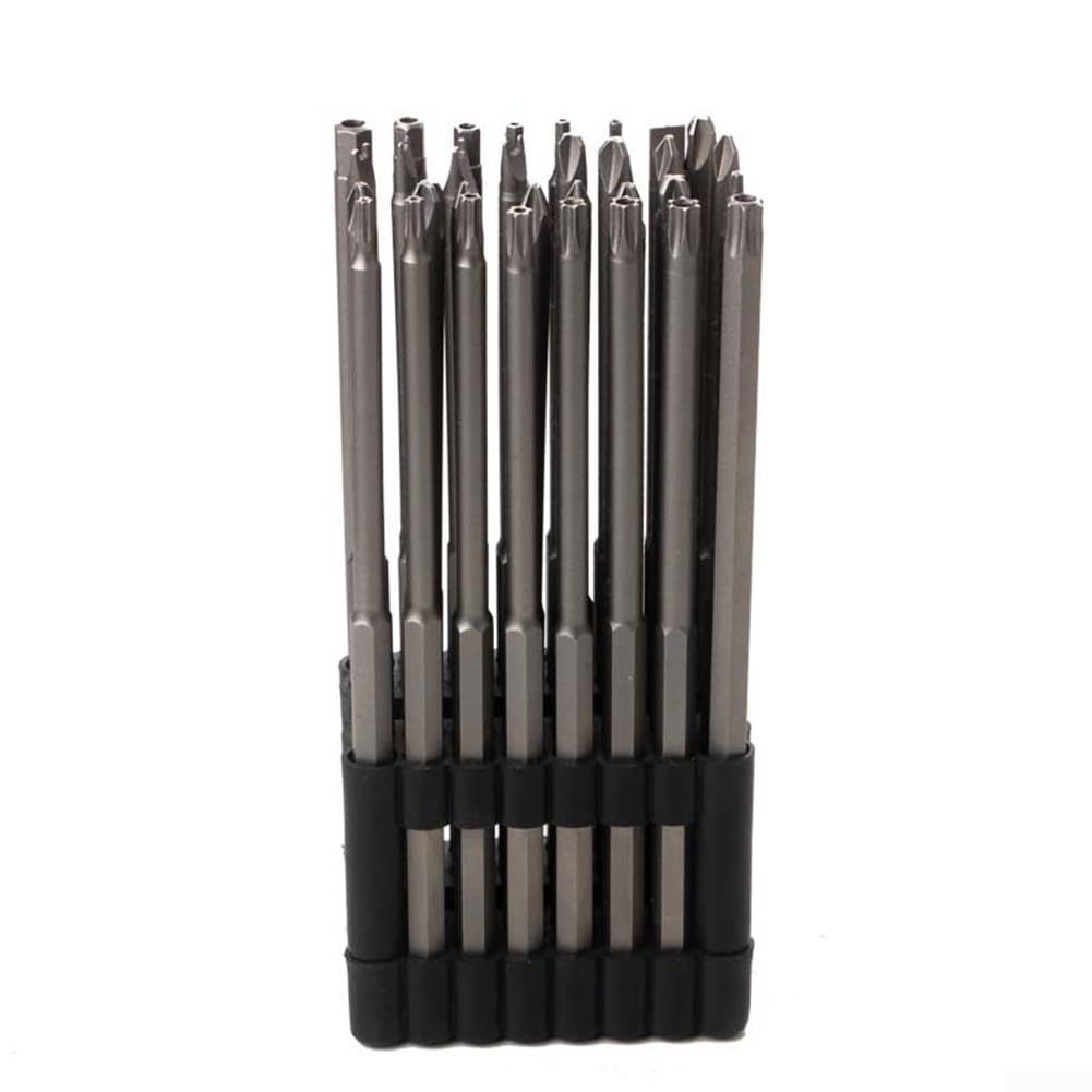 Set di punte per cacciavite, 32 pezzi, 150 mm di lunghezza, per chiavi Torx antimanomissione, punte per trapano PH1, PH2, PZ1, PZ2, di ricambio