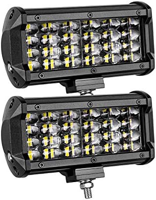 Moso LED LED Flood Light Bar, 6 inch Quad Row LED Pods OSRAM LED Driving Light Fog Light Off Road Lighting Work Light for Truck ATV UTV SUV Marine Boat, 3 Years Warranty