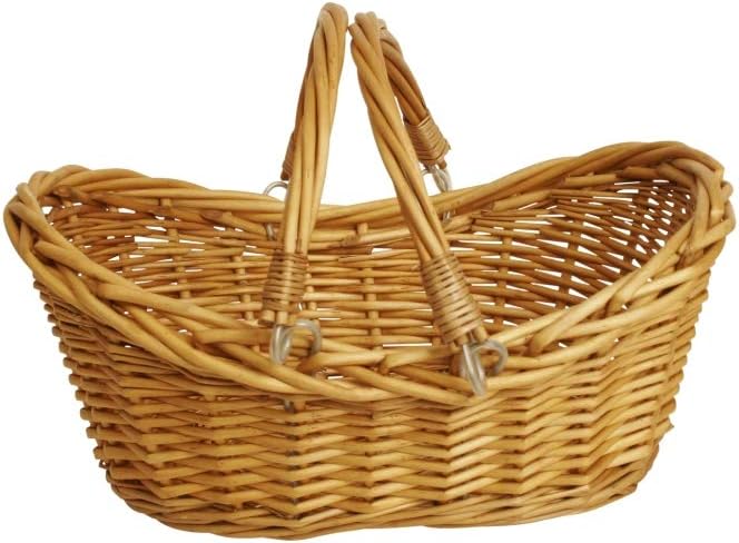 wald imports1002-SM 13.5 in. Honey Finish Willow Basket